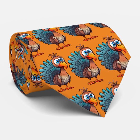 Thanksgiving Grappige kalkoen stropdas (Opgerold)