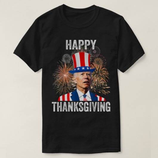 Thanksgiving grappige vierde juli anti - Joe Bide T-shirt (Design voorkant)