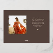 Thanksgiving Grateful Season Folie Folie Feestdagenkaart (Achterkant)