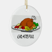 Thanksgiving Grateful Turkey Ornament (Rechts)