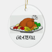 Thanksgiving Grateful Turkey Ornament (Links)