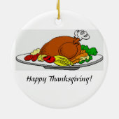 Thanksgiving Grateful Turkey Ornament (Achterkant)