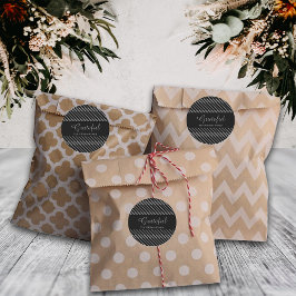 Thanksgiving Grateful Zwart Grijs Lijnen Aangepast Ronde Sticker