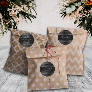 Thanksgiving Grateful Zwart Grijs Lijnen Aangepast Ronde Sticker