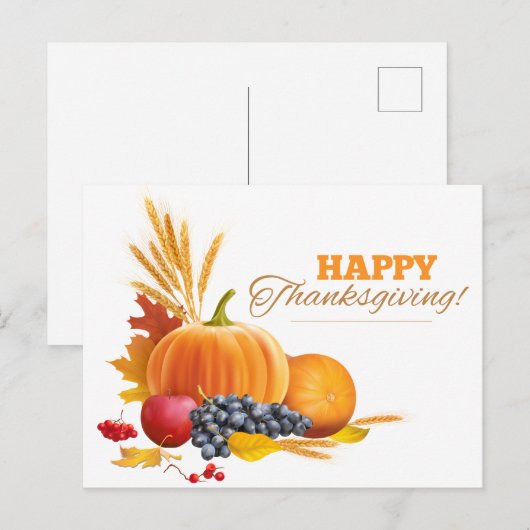 Thanksgiving Gratitude Feestdagenkaart (Voorkant / Achterkant)