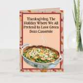 Thanksgiving Green Bean Casserole Humor Kaart (Voorkant)