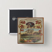  Thanksgiving Greetings Pin Vierkante Button 5,1 Cm (Voorkant /achterkant)