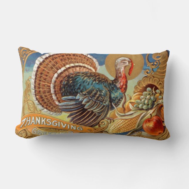 Thanksgiving Greetins  Pillow Kussen (Voorkant)