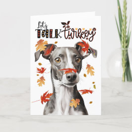 Thanksgiving Greyhound Dog Lets Talk Turkije Feestdagen Kaart