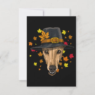 Thanksgiving Greyhound pelgrim kostuum mannen vrou Kaart