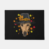 Thanksgiving Greyhound Pilgrim Costume Mannen Vrou Deurmat (Voorkant)