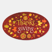 Thanksgiving Griekenland Ovale Sticker (Voorkant)