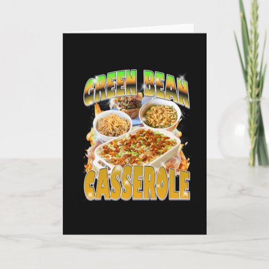 Thanksgiving Groene Boon Casserole Bootleg 90's Ra Kaart (Voorkant)