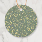 Thanksgiving groene herfst laat Waterverf Herfst Bedankjes Labels (Achterkant)