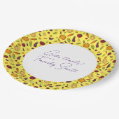 Thanksgiving groenten patroon geel op maat papieren bordje (Gekanteld)