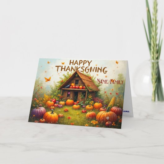 Thanksgiving Groentewoning Kaart (Voorkant)