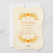 Thanksgiving groet met Turkije & Bounty Feestdagenkaart (Achterkant)