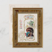  Thanksgiving Groet & Turkije Briefkaart (Voorkant / Achterkant)