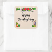 THANKSGIVING GROET VIERKANTE STICKER (Tas)