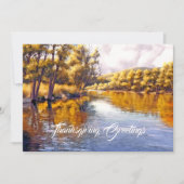 Thanksgiving groeten. Autumn Scenery Feestdagenkaart (Voorkant)