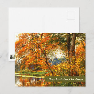 Thanksgiving Groeten. beeldende kunst Briefkaart