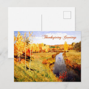 Thanksgiving Groeten. beeldende kunst Briefkaart