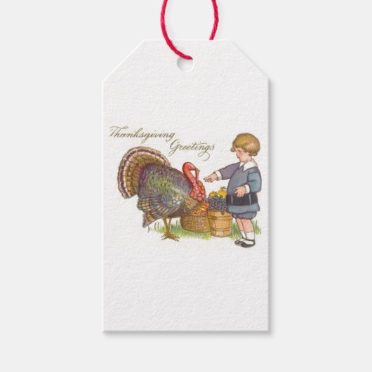 Thanksgiving groeten cadeaulabel (Voorkant)