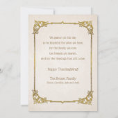  Thanksgiving Groeten en Turkije Feestdagenkaart (Achterkant)