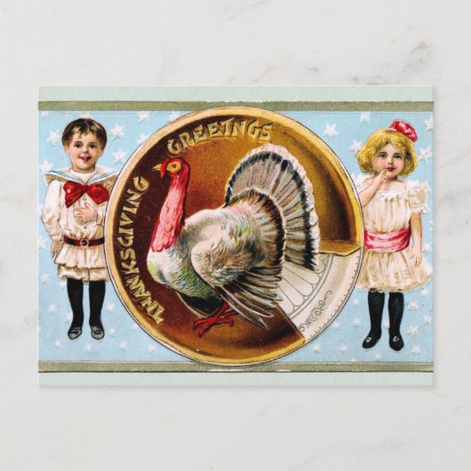 Thanksgiving groeten feestdagenkaart (Voorkant)