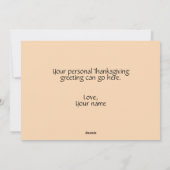 Thanksgiving Groeten Floral Herfst krans Feestdagenkaart (Achterkant)