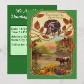 Thanksgiving groeten, herfst, ZSSG Feestdagenkaart (Voorkant / Achterkant)