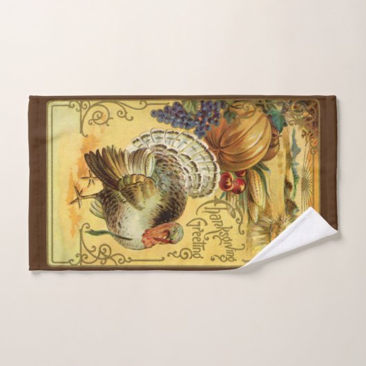 Thanksgiving Groeten met Turkije Handdoek (Handdoek)