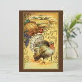  Thanksgiving Groeten met Turkije Kaart (Staand voorkant)
