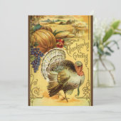  Thanksgiving Groeten met Turkije Kaart (Staand voorkant)
