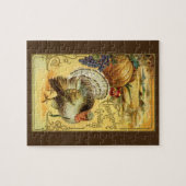  Thanksgiving Groeten met Turkije Legpuzzel (Horizontaal)