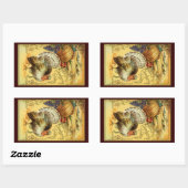  Thanksgiving Groeten met Turkije Rechthoekige Sticker (Vel)