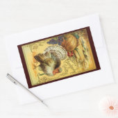  Thanksgiving Groeten met Turkije Rechthoekige Sticker (Envelop)