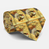  Thanksgiving Groeten met Turkije Stropdas (Opgerold)