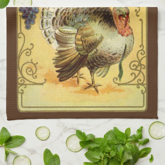  Thanksgiving Groeten met Turkije Theedoek (Gevouwen)