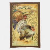  Thanksgiving Groeten met Turkije Theedoek (Verticaal)