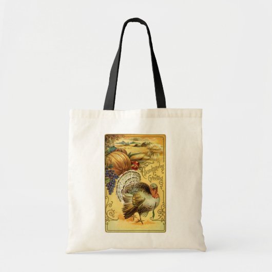  Thanksgiving Groeten met Turkije Tote Bag (Voorkant)