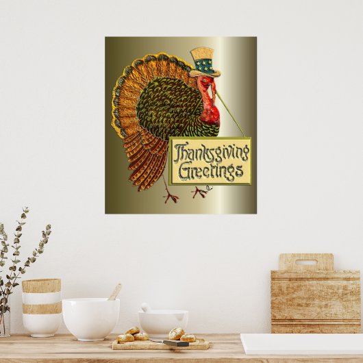 Thanksgiving groeten poster (Keuken)