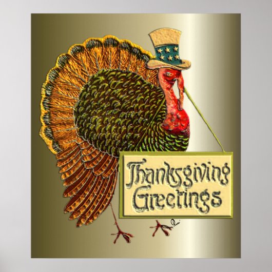 Thanksgiving groeten poster (Voorkant)