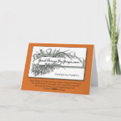 Thanksgiving Groeten - Pumpkin-Art Deco Feestdagen Kaart (Achterkant)