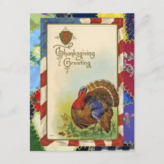  Thanksgiving Groeten & Quilt Briefkaart (Voorkant)