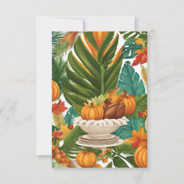 Thanksgiving Groeten - Tropische stijl Bedankkaart