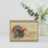  Thanksgiving Groeten Turkije Briefkaart (Staand voorkant)