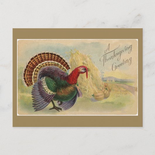  Thanksgiving Groeten Turkije Briefkaart (Voorkant)