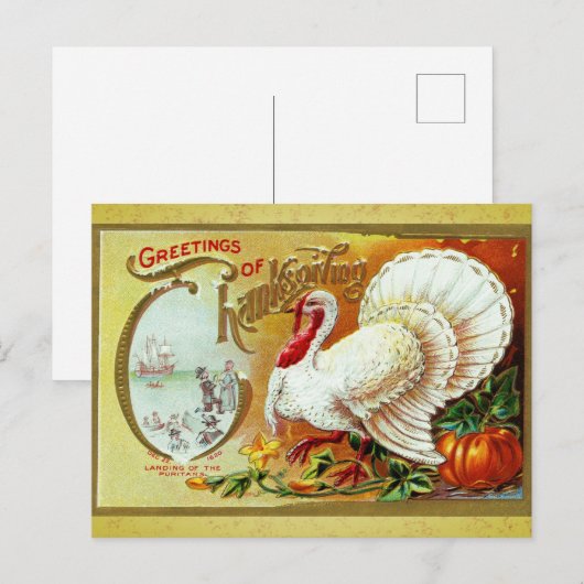  Thanksgiving Groeten Turkije Briefkaart (Voorkant / Achterkant)
