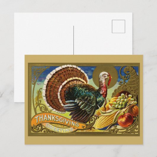 Thanksgiving Groeten Turkije Briefkaart (Voorkant / Achterkant)